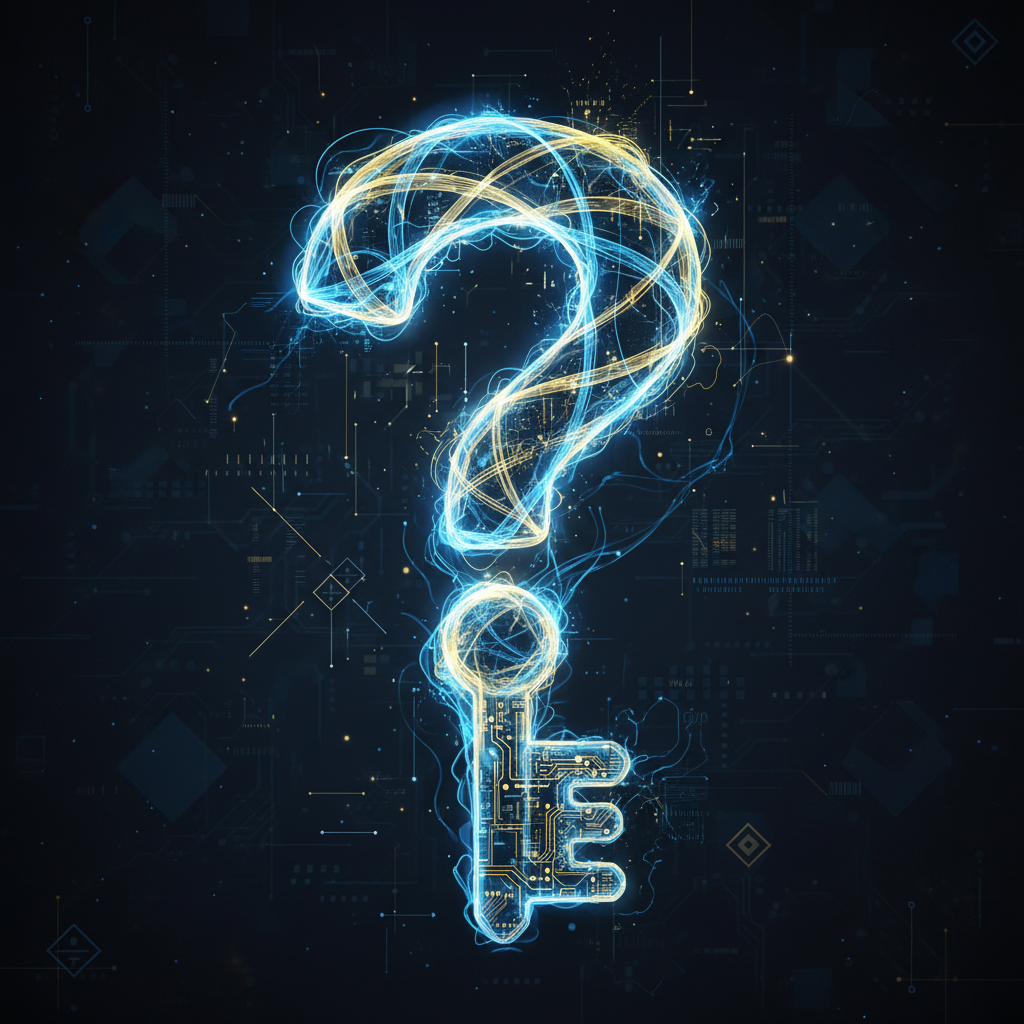 Light bulb illuminating a clear path through a maze of question marks, representing clarity in technical communication