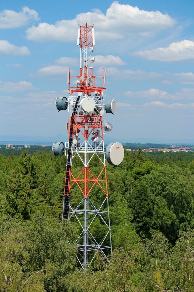 red and grey cell site